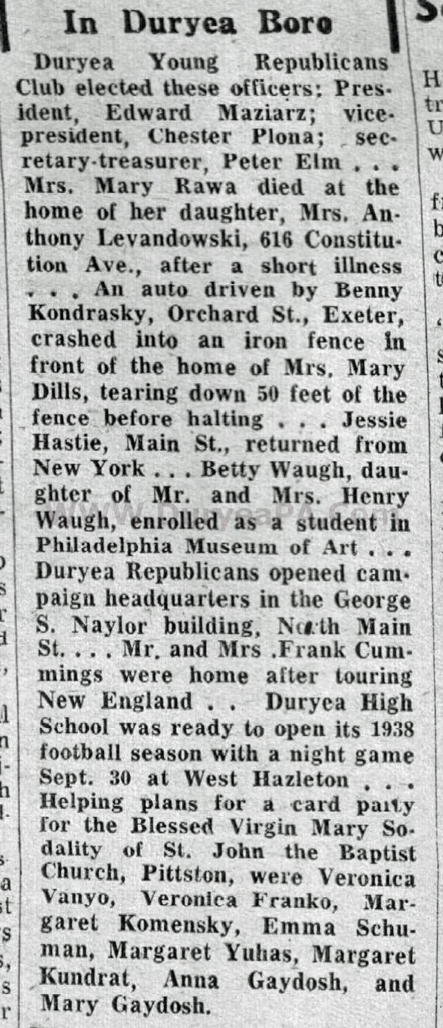 Duryea Pennsylvania Historical Homepage